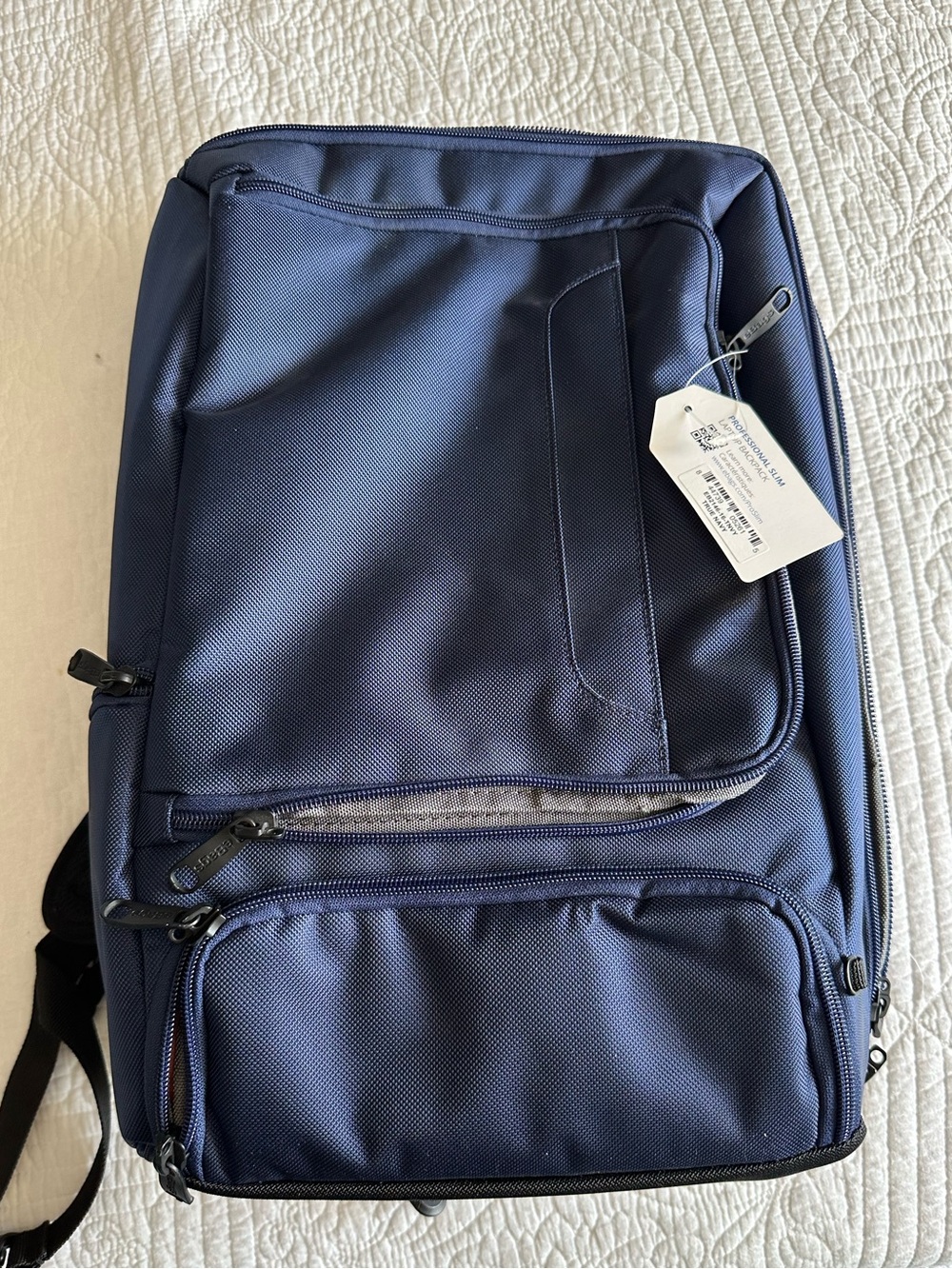 eBags Professional Slim Laptop Backpack True Navy Travel Work Bag